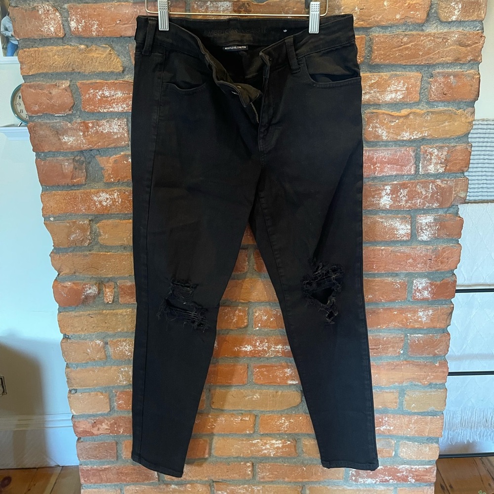AE black ripped jeans